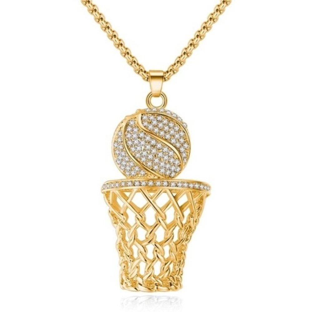 Basketball Hoop Pendant/ Necklace - Picture 4 of 6